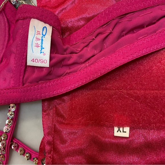 Hot Pink Sequin Bra and Belt Carnival BellyDance Performance Dancewear - Picture 13 of 13